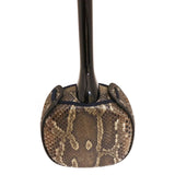 KS-193 与那城型 黒木 上等本張り 本牛革大島紬 黒木八角（沖縄県産）