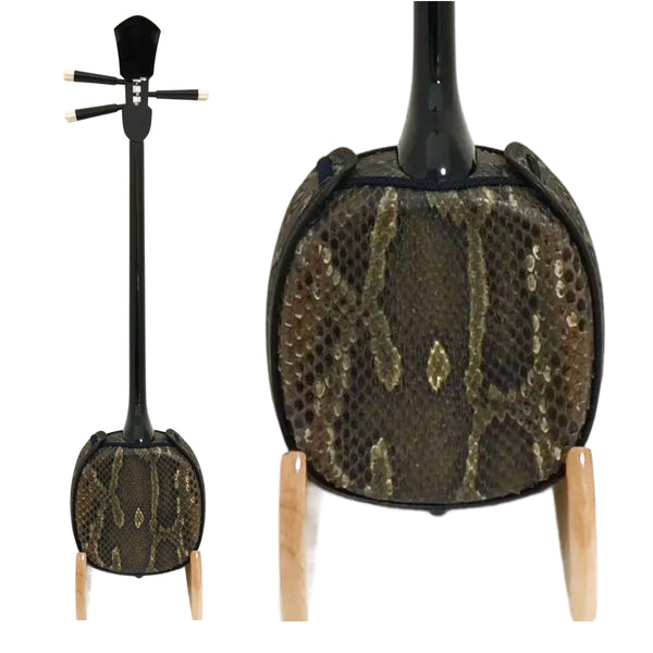 KS-193 与那城型 黒木 上等本張り 本牛革大島紬 黒木八角（沖縄県産）