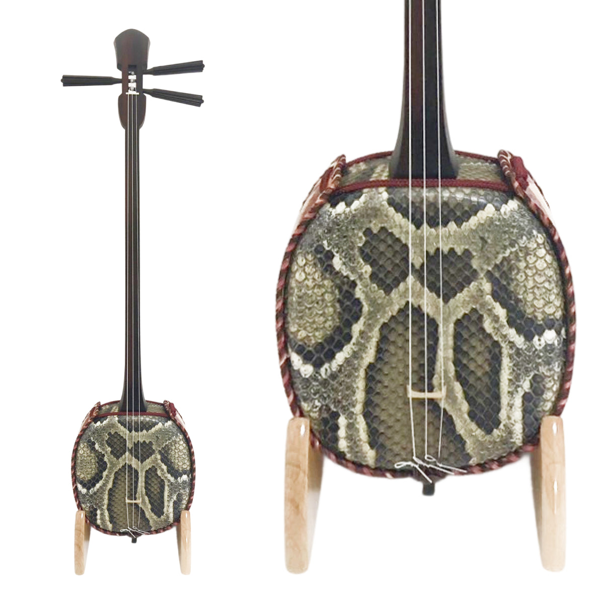 【逸品三線】沖縄三線　高級黒木　青黒檀　上等本皮一枚張り 逸品三線】沖縄三線 高級黒木 青黒檀 上等本皮一枚張り - メルカリ