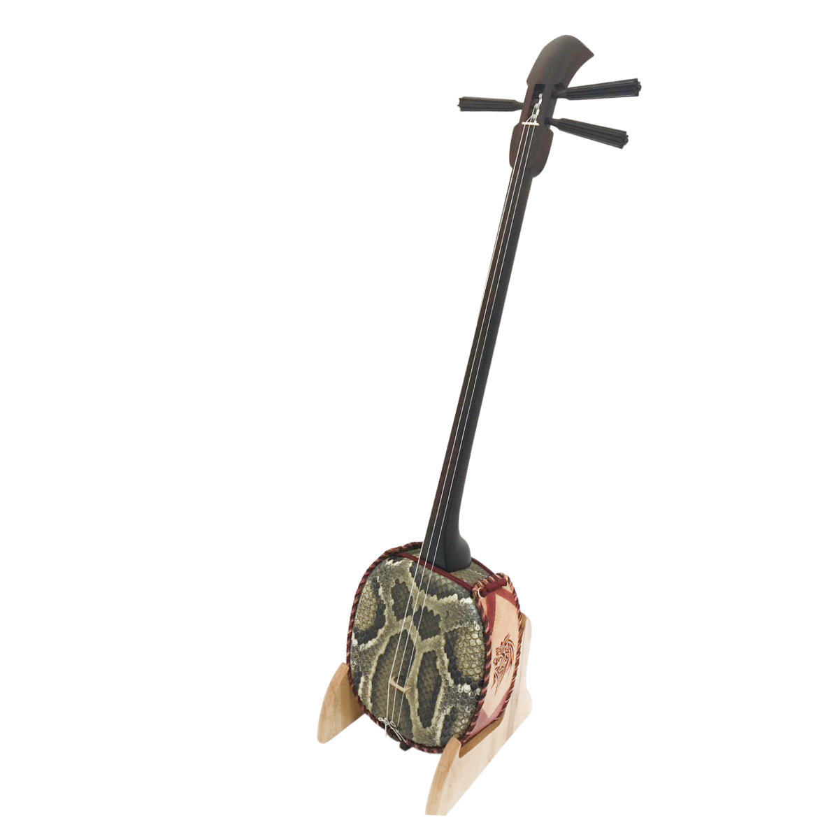 KS-200 与那城型 黒檀(カマゴン) 上等本張り KSレザーカービング 黒木