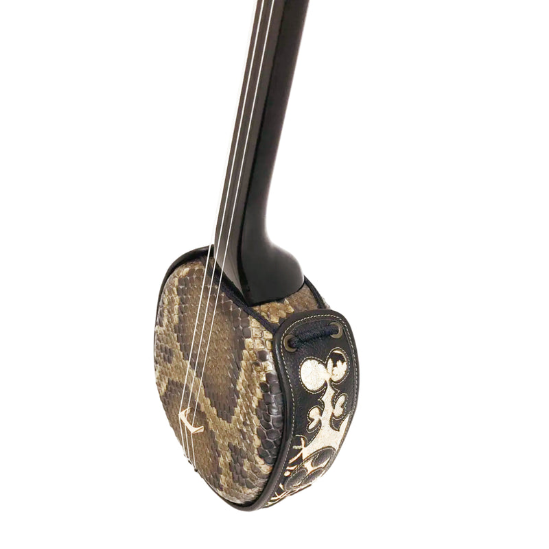 KS-208 真壁型 青黒檀  上等本張り 本牛革御紋 黒木スイムサンド（沖縄県産）