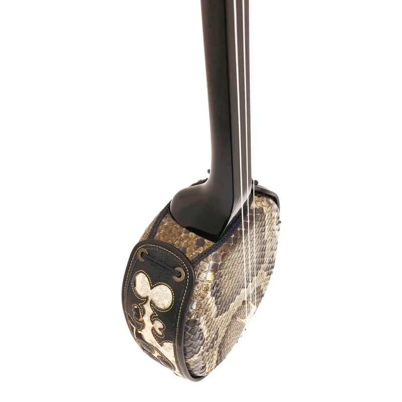 KS-208 真壁型 青黒檀  上等本張り 本牛革御紋 黒木スイムサンド（沖縄県産）