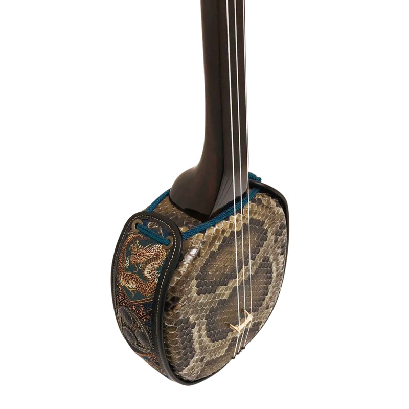 KS-210 真壁型 黒檀 (カマゴン) 上等本張り 本牛革御紋 ゆし木 実入り（沖縄県産）