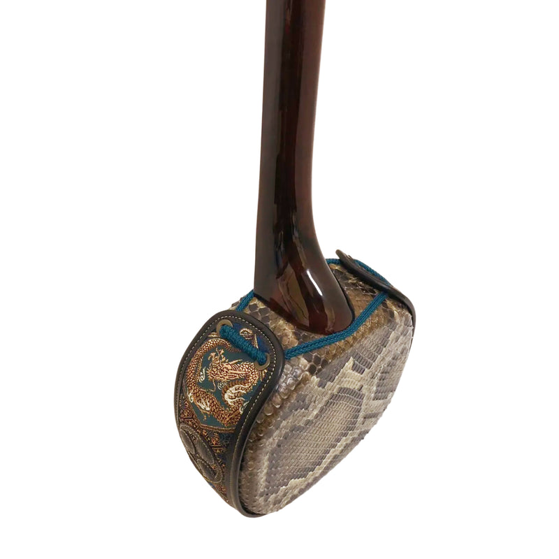 KS-210 真壁型 黒檀 (カマゴン) 上等本張り 本牛革御紋 ゆし木 実入り（沖縄県産）