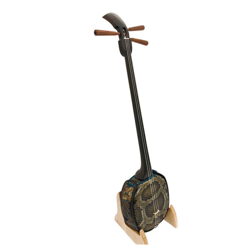 KS-210 真壁型 黒檀 (カマゴン) 上等本張り 本牛革御紋 ゆし木 実入り（沖縄県産）