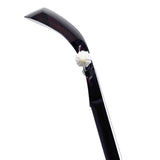 KS-221 知念大工型 黒檀 (カマゴン) 上等本張り KSレザーカービング左御紋 黒木うめサンド